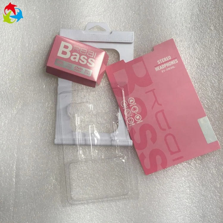 Factory price plastic package blister card packaging for earphone