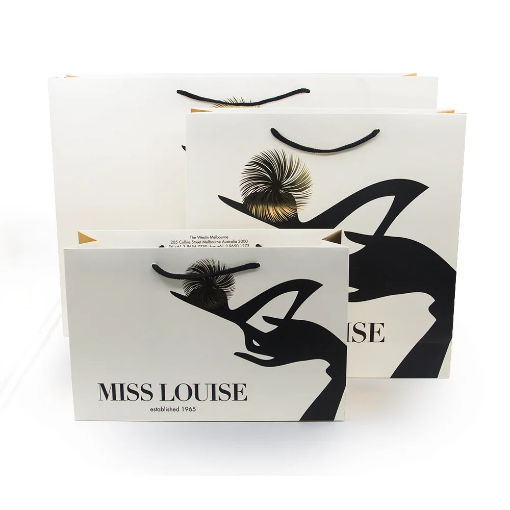 OEM Logo Luxury Brand Paper Bag Craft Paper Gift Bag Paper Shopping Bags For Sale