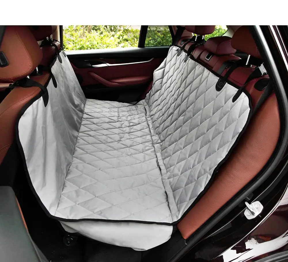 
600D Polyester Fabric With PU Coating Dog Car Seat Cover, Machine Washable Waterproof Car Seat Cover for Pet 