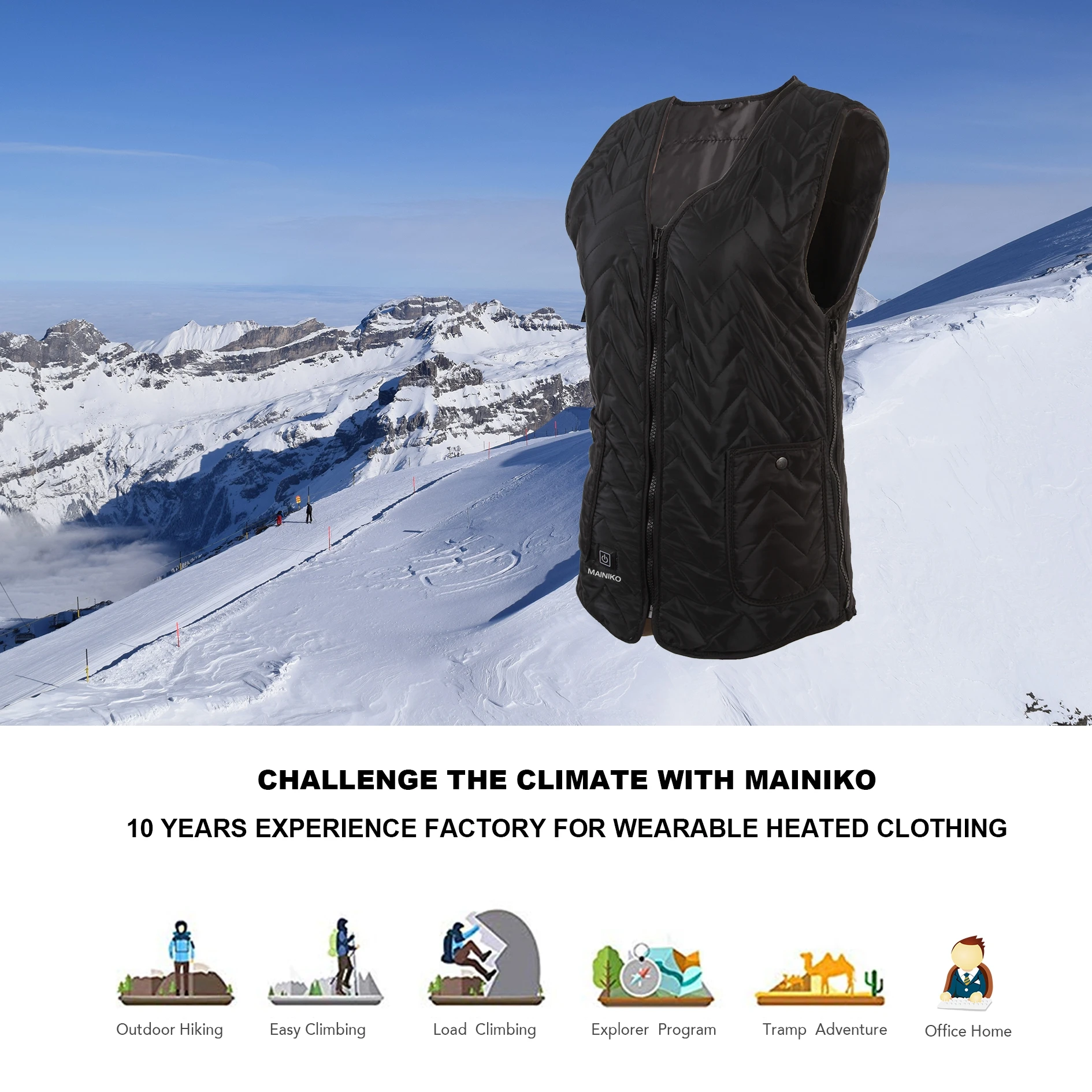 Оптовые и розничные производители, Распродажа с завода, высококачественный мужской жилет с подогревом для зимы