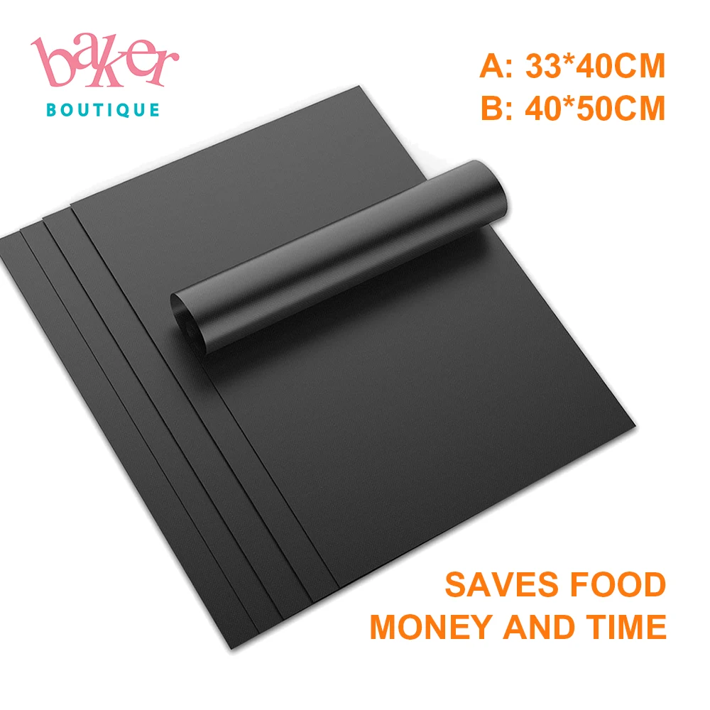 2023 Hot Sale BPA Free Black PTFE Non-stick BBQ Grill Mat