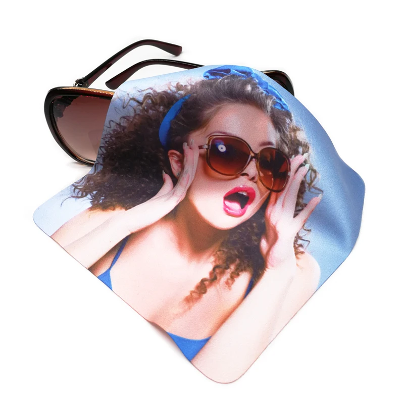 Custom Logo Printed Microfiber Glasses Sunglasses Eyeglasses Cleaning Cloth