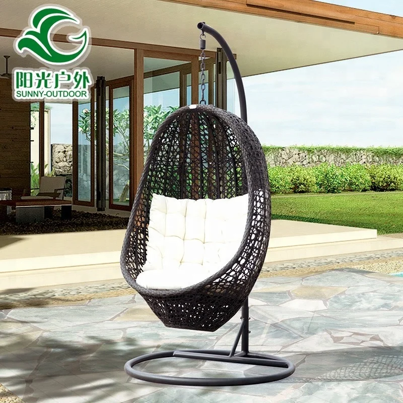 High quality rattan basket jhula swing garden