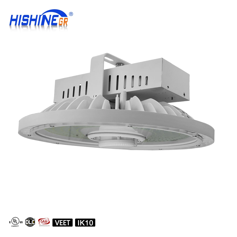 
2018 Hishine Lighting UL DLC Listed 150W 200W UFO High Bay Led Light 
