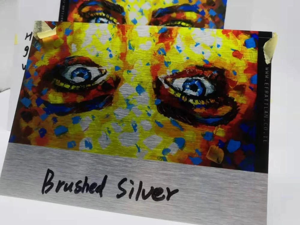 0.5mm/ 0.45mm / 0.55mm  thick sublimation blanks aluminum sheets in brushed color