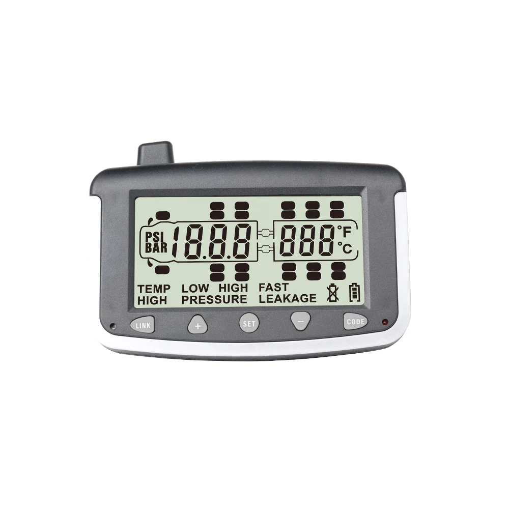 Truck and trailer RV motorhome flow-thru Tire Pressure Monitoring System 22 tires external sensor TPMS