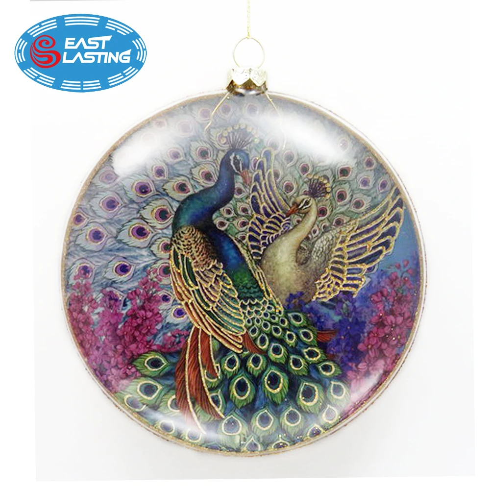 
Manufacturer custom peacock Christmas ornament ball craft supplies 