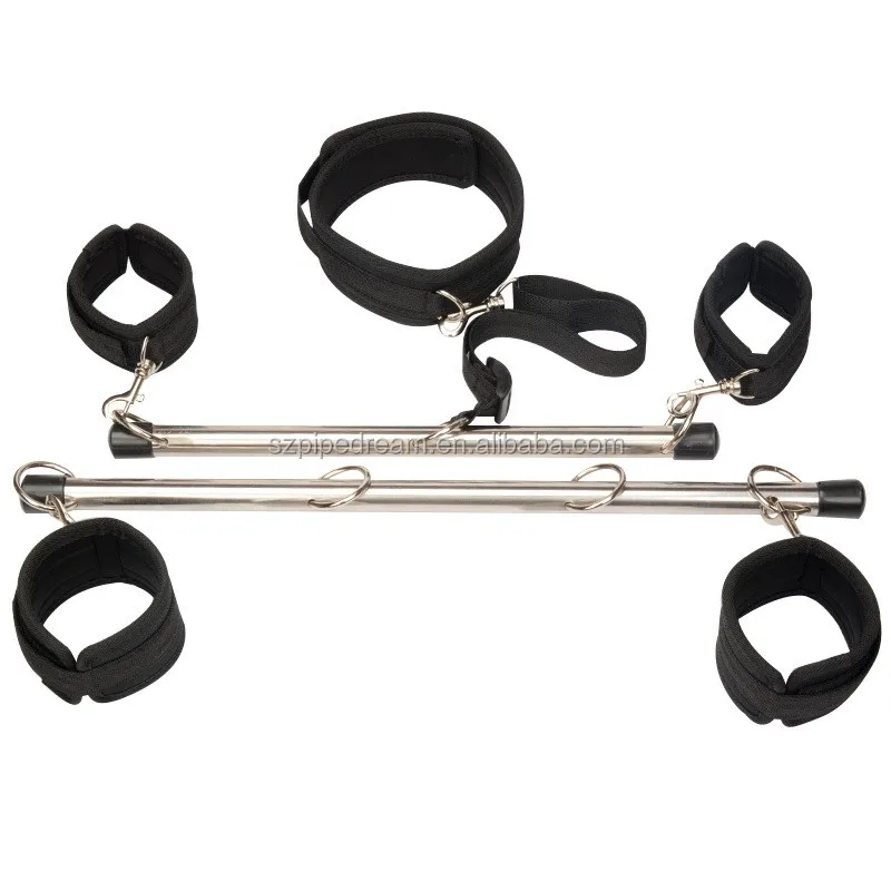Hand Leg Cuffs Ankle Wrist Restraints Stainless Steel Pipe Bondage Harness Neck Collar Arms cuffs For Sex Games Slave Bdsm