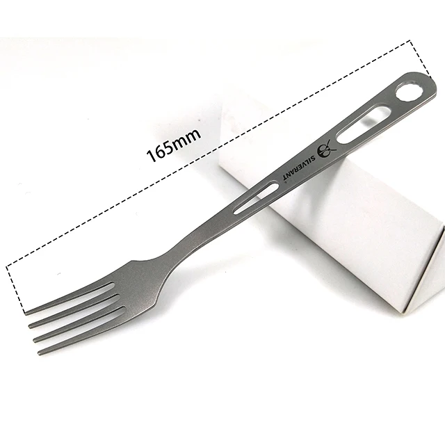 Titanium Food Grade fork With outdoor camping hiking tableware