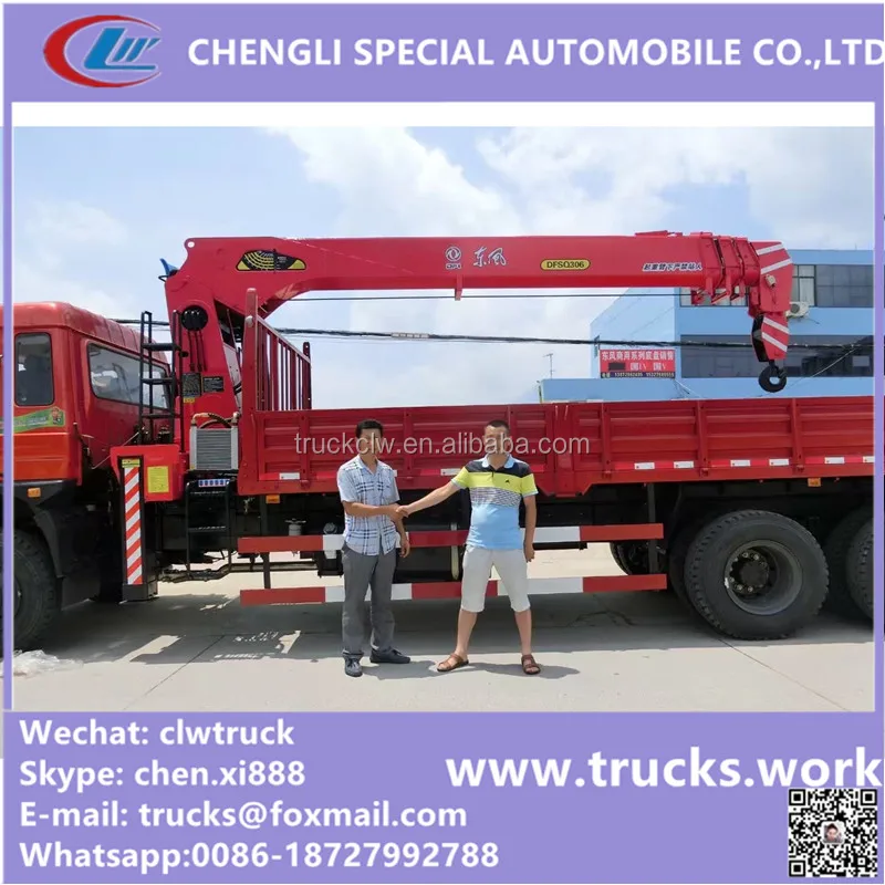  Dongfeng 8x4 Мобильный грузовик автомобиль 10 тонн hiab захватный кран