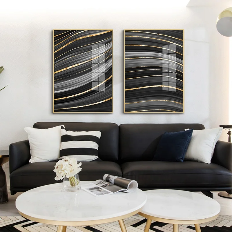 Modern Picture Print Art Work Wall Decor Artistic Painting With Aluminium Canvas Frame