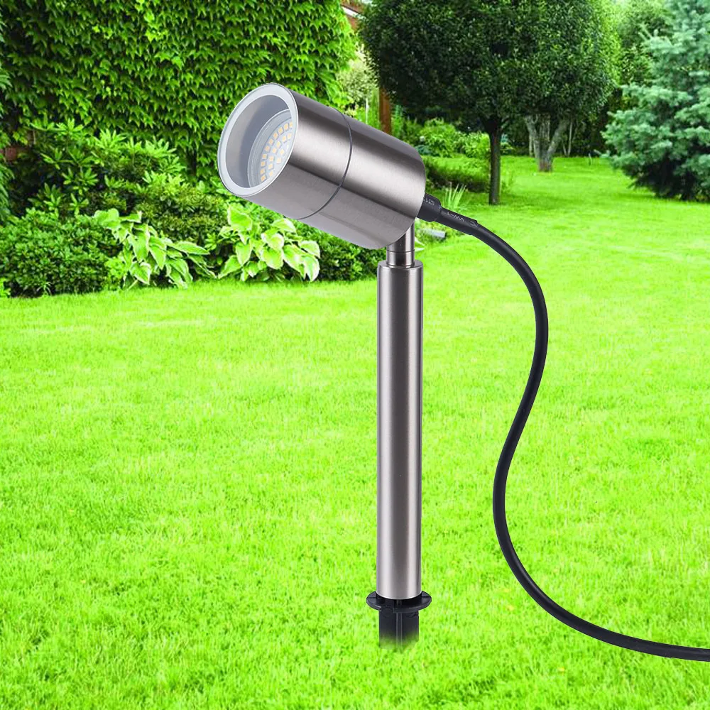 Free shipping Flood Lighting mini silver spotlight Waterproof IP65 outdoor led spike outdoor mini spot light