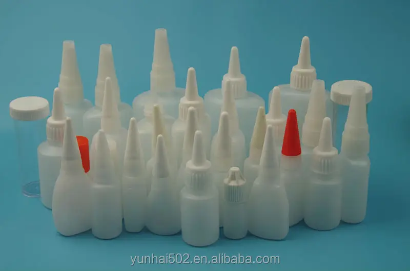 25ml Cyanoacrylate packing Dropper bottle, empty HDPE plastic bottles for super glue