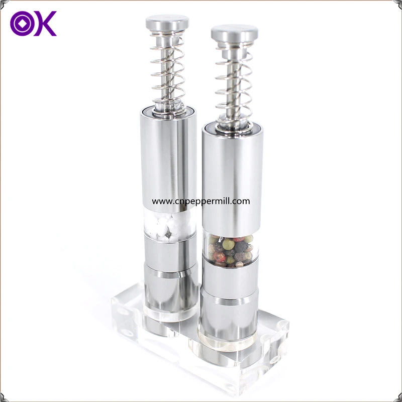 colorful aluminium manual salt pepper grinder