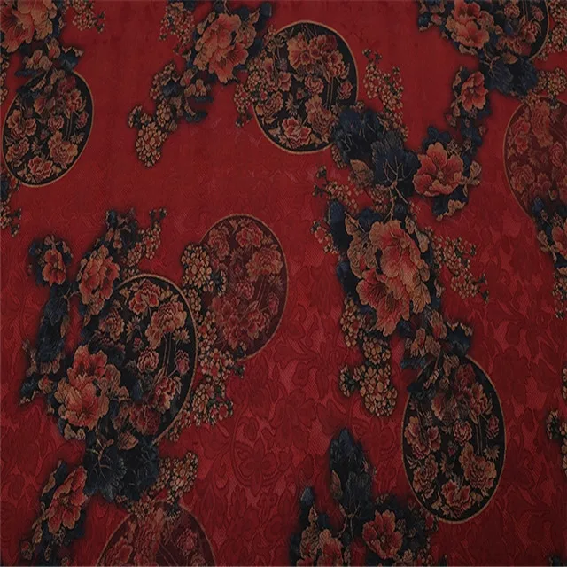 Chinese Classical Silk Gambiered Canton Gauze Fabric for Cheongsam