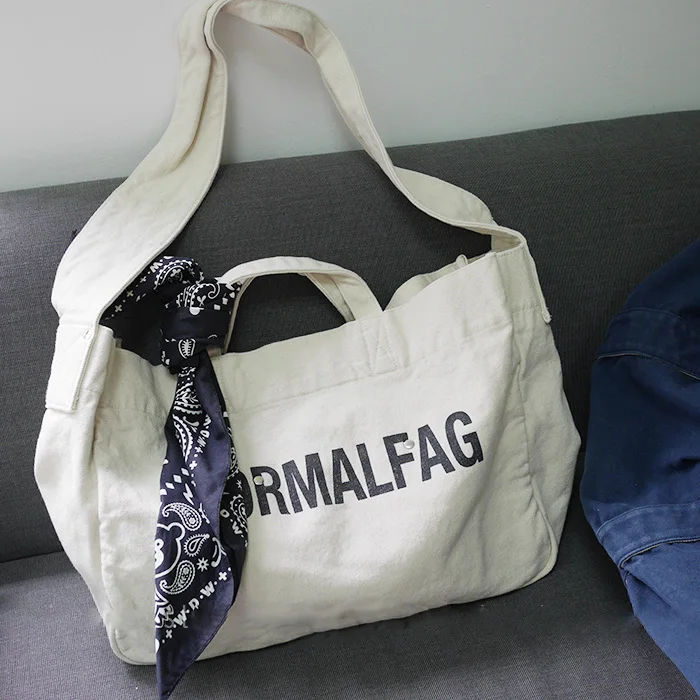 
2020 Wholesale high capacity korean tote bag printing logo eco cotton bag 