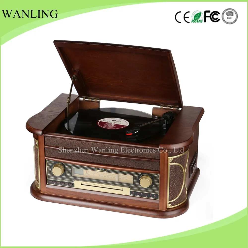  CD Jukebox современный фонограф винтажное радио AM FM записывающее устройство