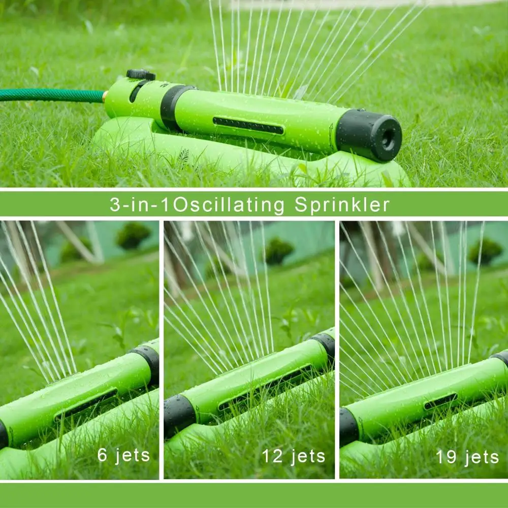 
19 holes water oscillating sprinkler for lawn 