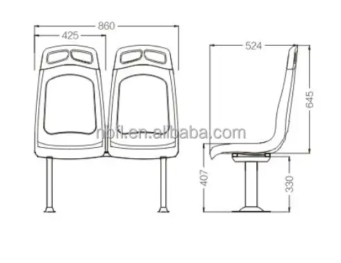 
ABS injection molded strong plastic school bus seats,ferry boat seats, with soft cushion and armrest 