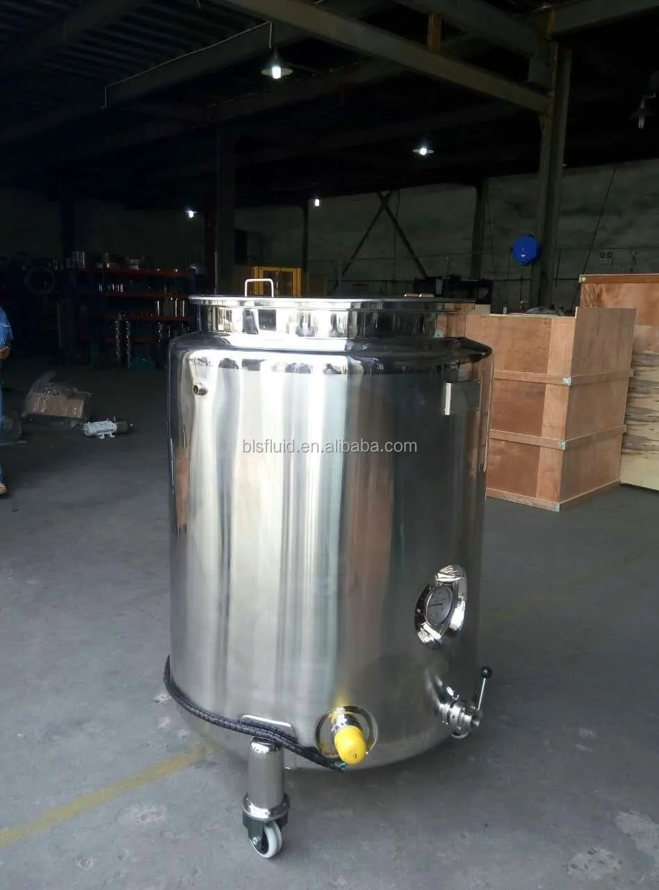 stainless steel chocolate tempering milk Cooker/cheese melting tank with trolley and lockable wheels