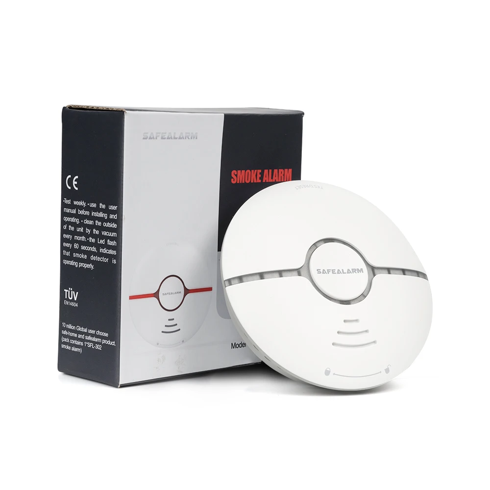 CE EN14604 Conventional Wireless Independent Smoke Fire Alarm Cheap Optical Standalone Fire Detector With Relay Output