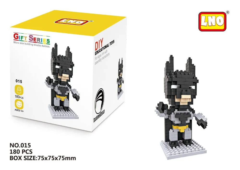 Hot selling plastic micro size brick super heroes mini figures building blocks marvel