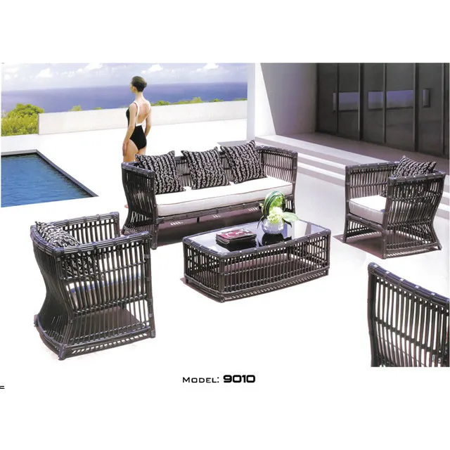 cheap wicker salon rattan outdoor furniture sofa
