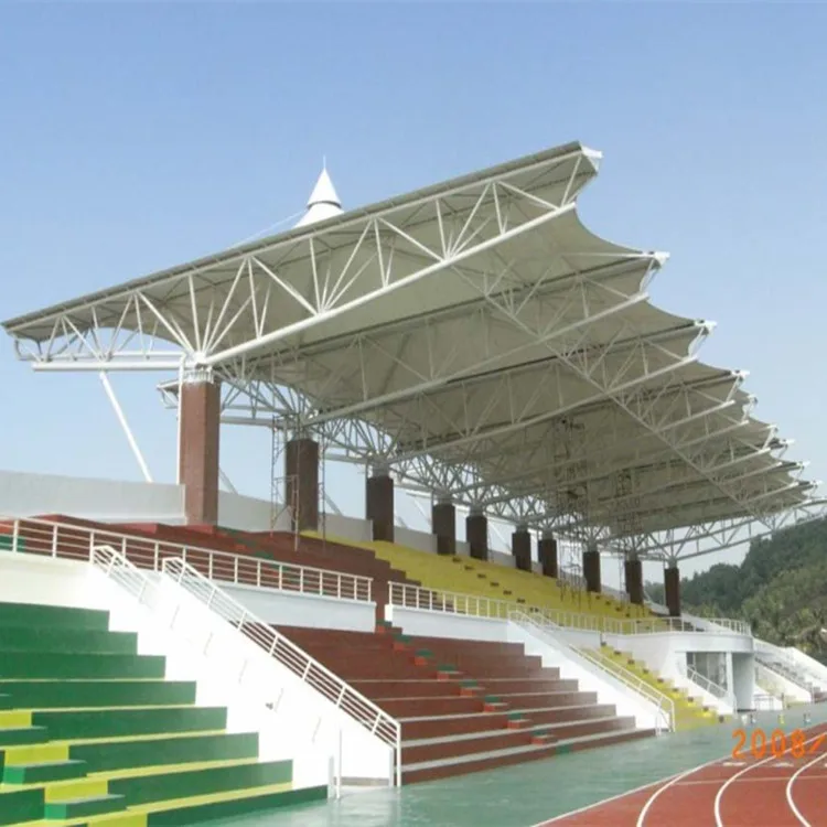 
architecture membrane stadium roofing PTFE stadium tent membrane structure with steel frame 