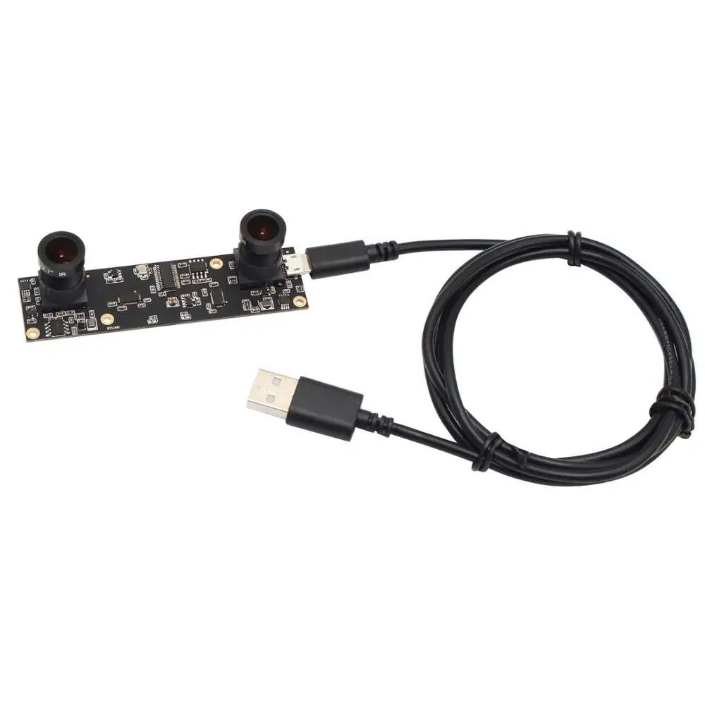 ELP 2.8mm Wide Angle Dual Lens USB Camera Module Aptina AR0330 1920x1080 mjpeg 30fps Camera usb for 3D Video Camera