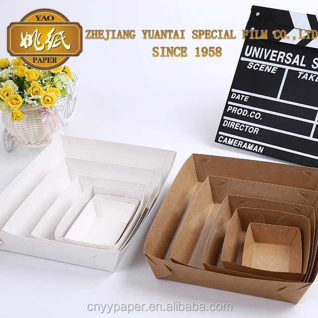 
Custom Disposable Pe Coated Kraft Paper Box/food Paper Box 
