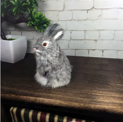 Easter Stuffed Animal Toy Bunny Real Hare Soft Toy Kids Gift Home Decoration