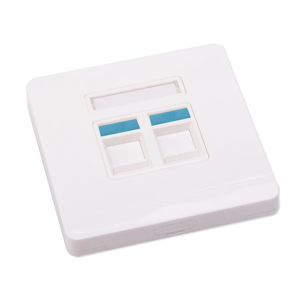 Aucas Wall plate Dual port rj45 rj11 Modular Face Plate