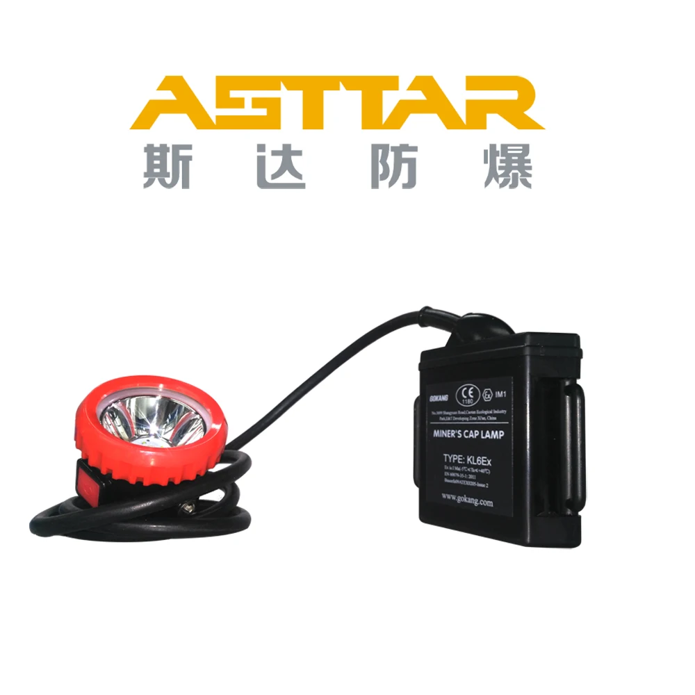
Gokang LED Miner Safety Cap Lamp Waterproof 5500LUX KL6Ex for Fishing Hunting Camping Outdoor 