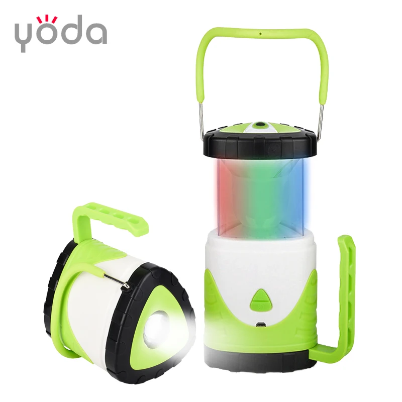 High quality T1062 Rechargeable colorful light led camping lantern flashlight