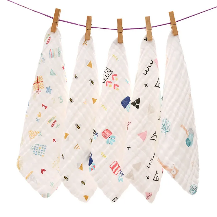 Soft Cotton Gauze Baby Handkerchief Infant Kids Towel Newborn Washcloth Child Feeding Cloth