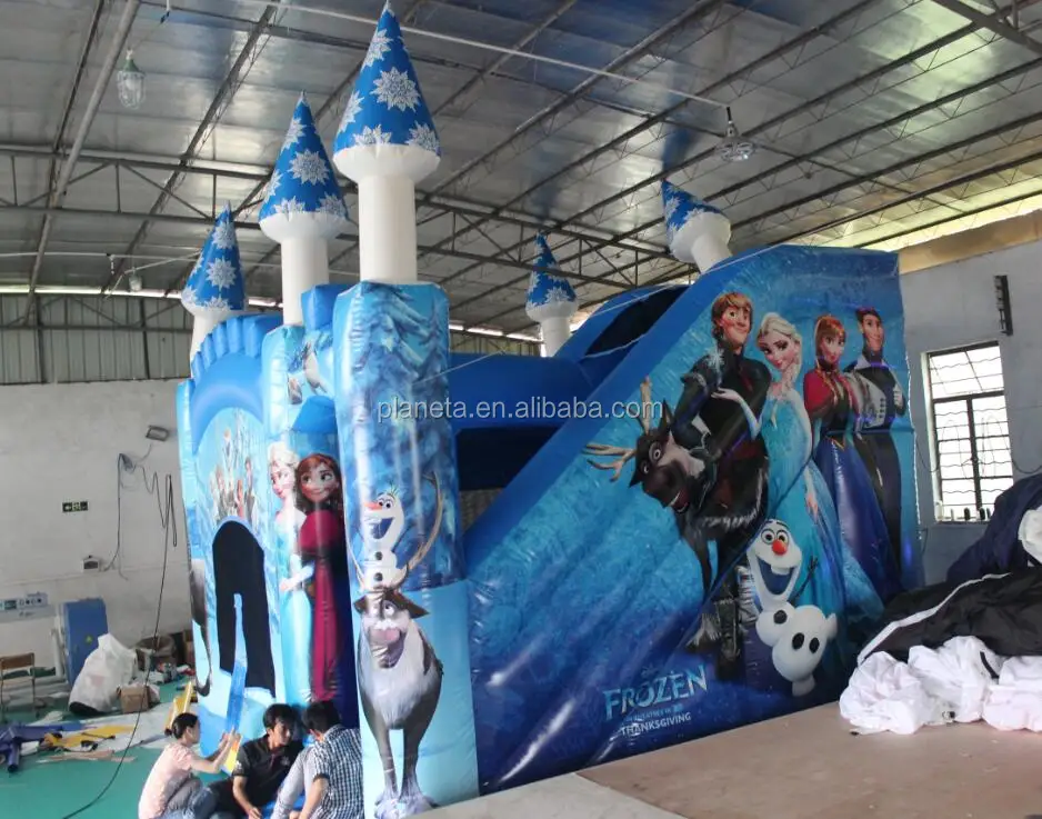 Factory directly 0.55mm PVC princess inflatable castle with slide/kids bouncer