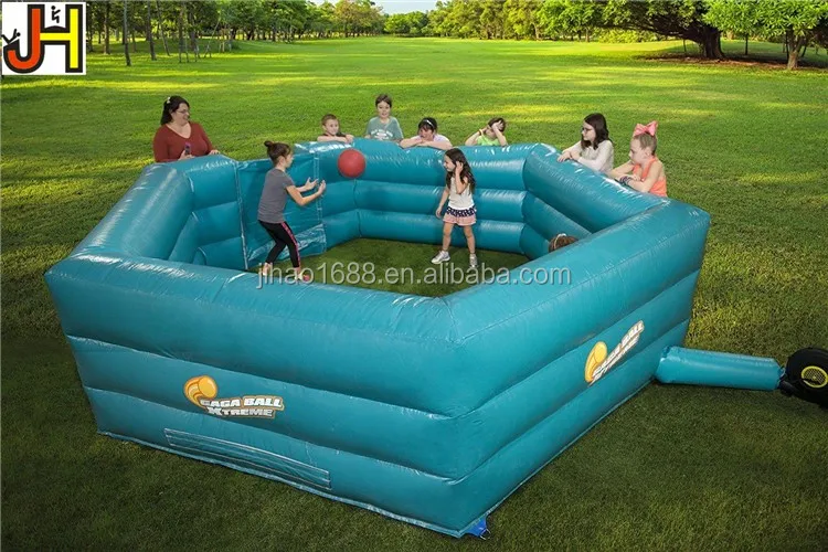 PVC Tarpaulin Inflatable Gaga Pit Ball Game, Portable Inflatable Adults Gaga Ball Pit