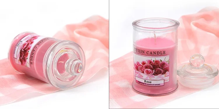 K01T Customized clear jar scented candle wedding favors
