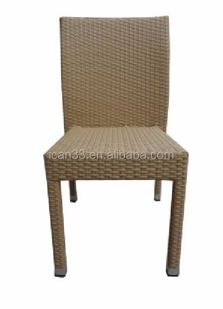 Factory Direct Selling Material Woven Rattan Outdoor Dining Chair Back Arm Dinner Chair Black Dining Chairs