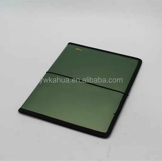 Custom Cheap A4 elastic string plastic presentation file folder pp display book with note book