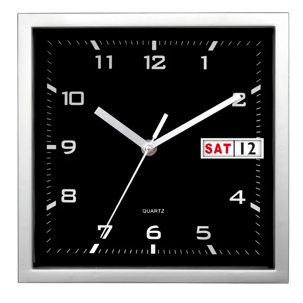 square shape promotion plastic wall clock from china