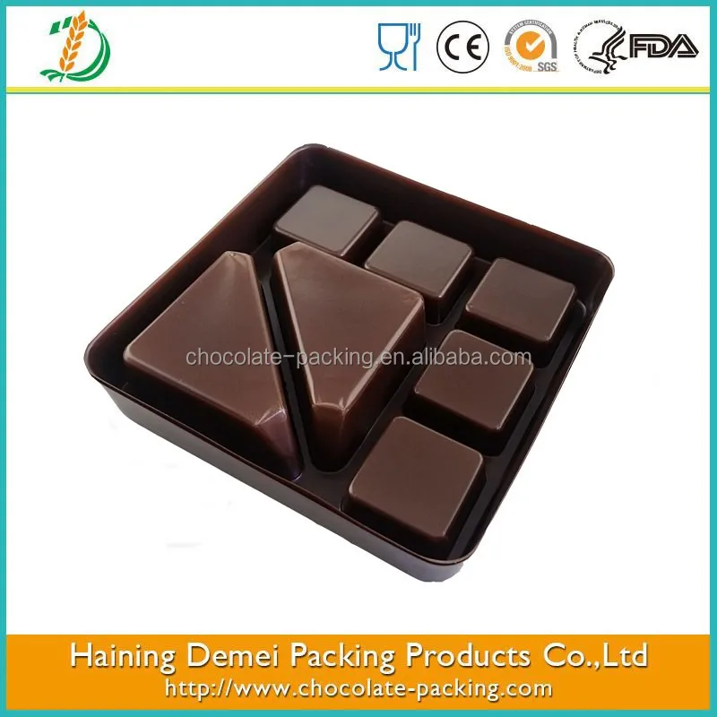 
high quality food grade PET/PC vacuum tray chocolate tray paper box inner tray 