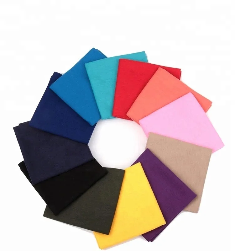 
Пользовательская простая окрашенная бандана на шею, пустая цветная повязка на голову 