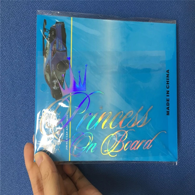 Hot Sell Custom Logo 3D Holographic Glitter Hologram Decals Sticker