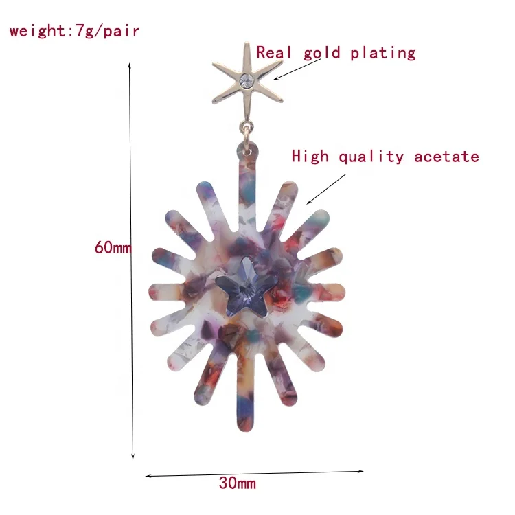 Wholesale Cheap Fashion Accete Acrylic Resin Acetate Earrings For Women