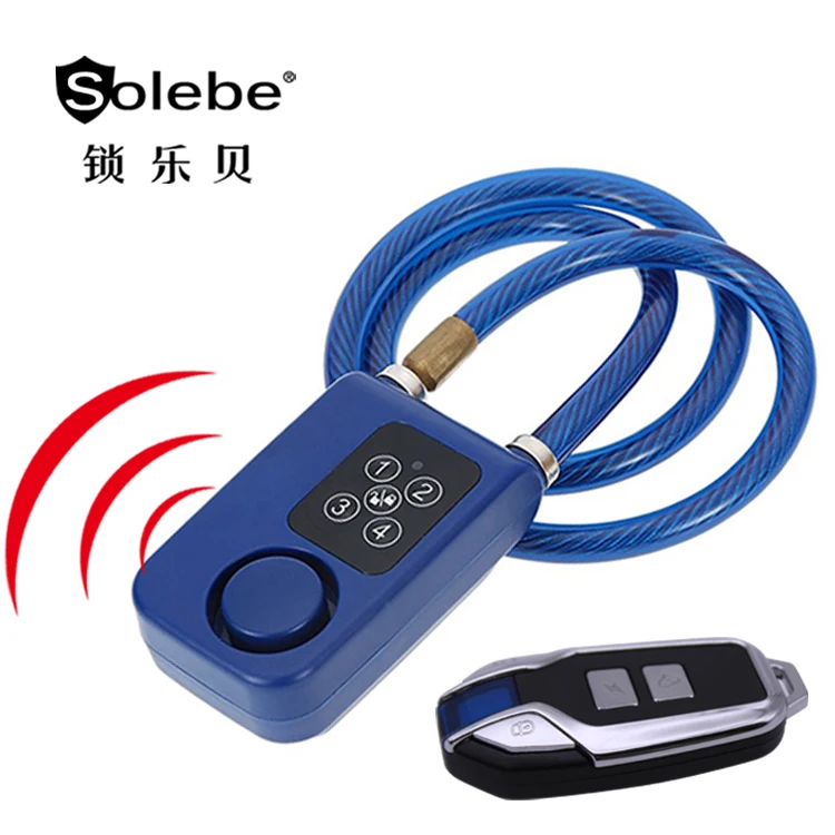 modern electronic  u keyless door bicycle parking cable alarm padlock remote control digital motorcycle anti-theft lock