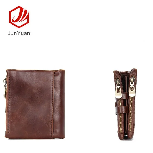 
JUNYUAN Waterproof RFID Men Purse Genuine Leather Men Wallet For Business 