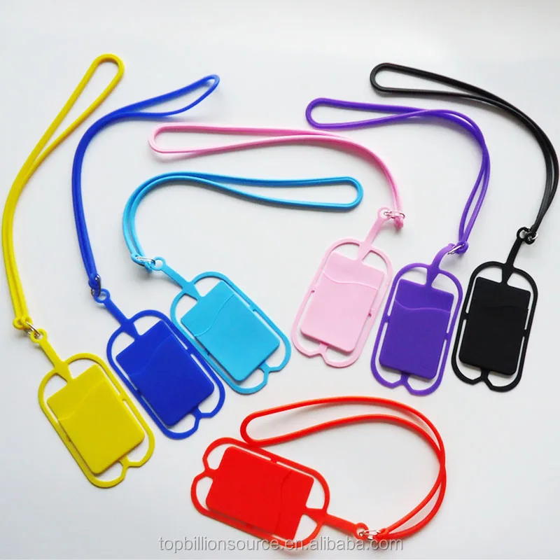 
2019 Trade fairs souvenir gift silicone lanyard cell phone holder 