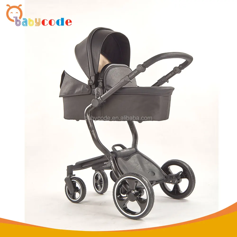 
2017 Fashion Leather Baby Stroller,2-1 luxury stroller with good travel system. 