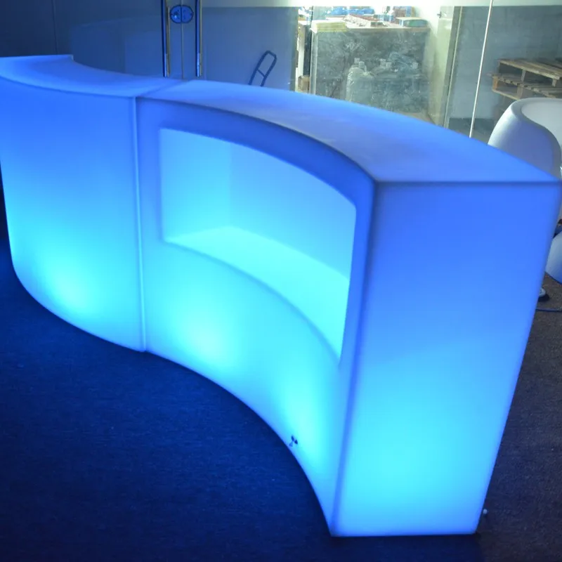 battery operated used illuminated glowing bar salon led furniture color changing